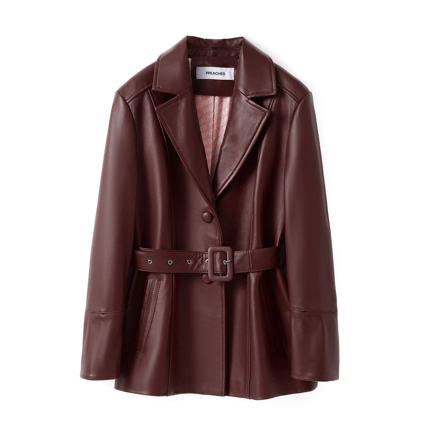 BETTY LEATHER JACKET BERRY