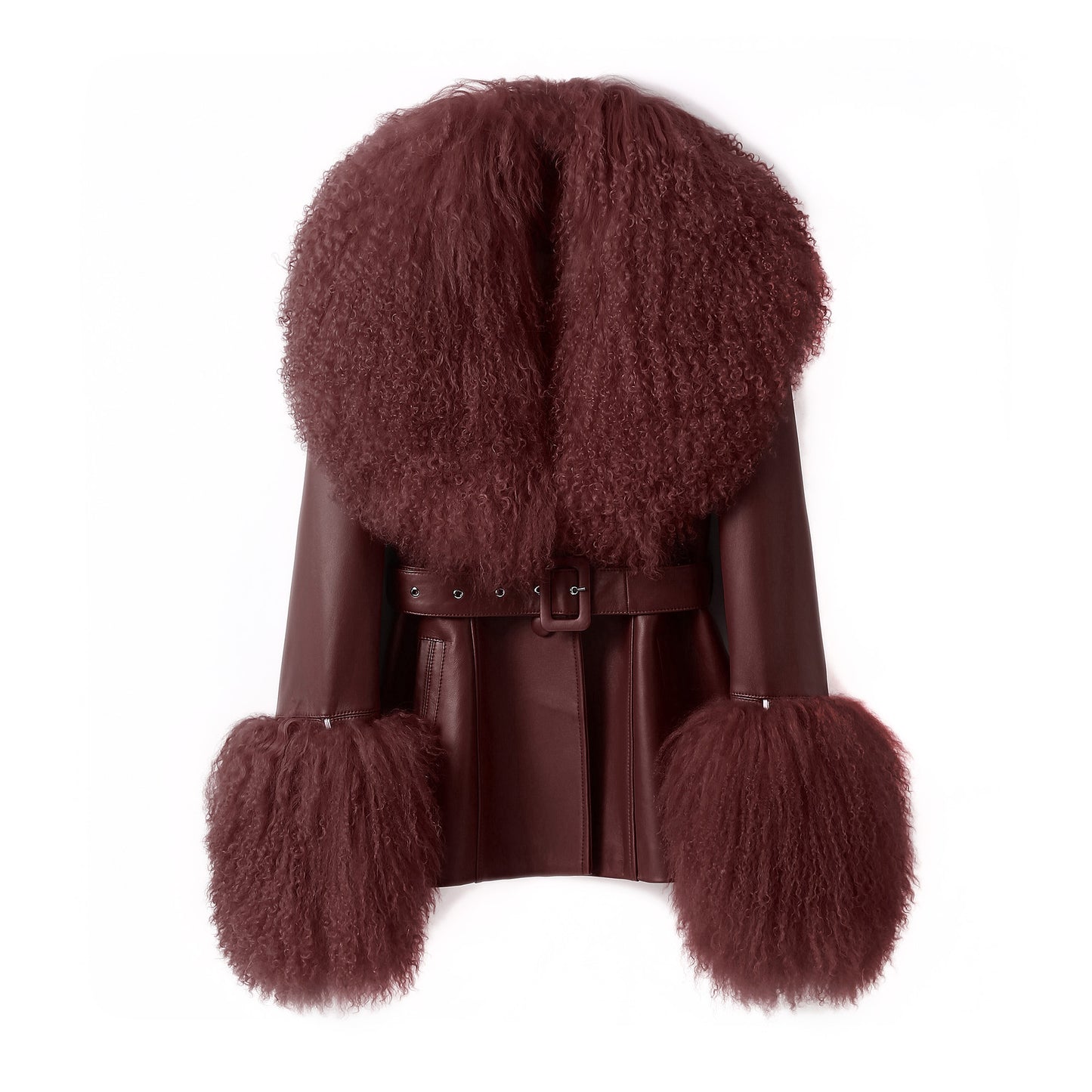 BETTY LEATHER JACKET BERRY