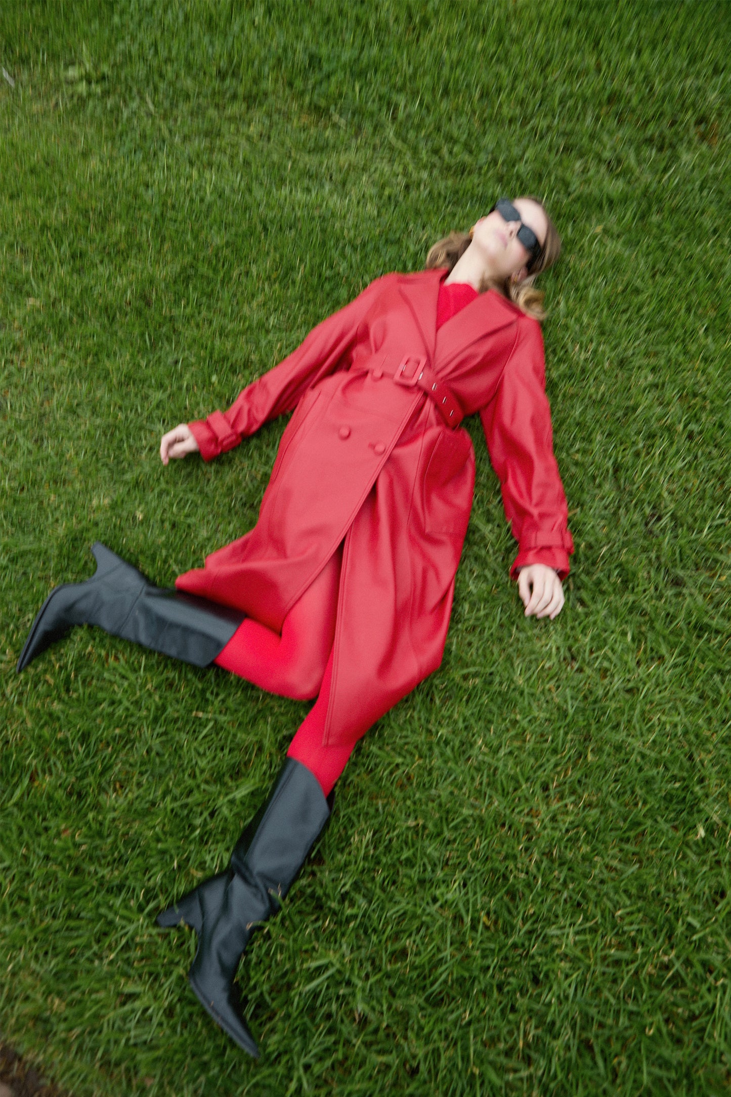 SLIZ LEATHER COAT CHERRY
