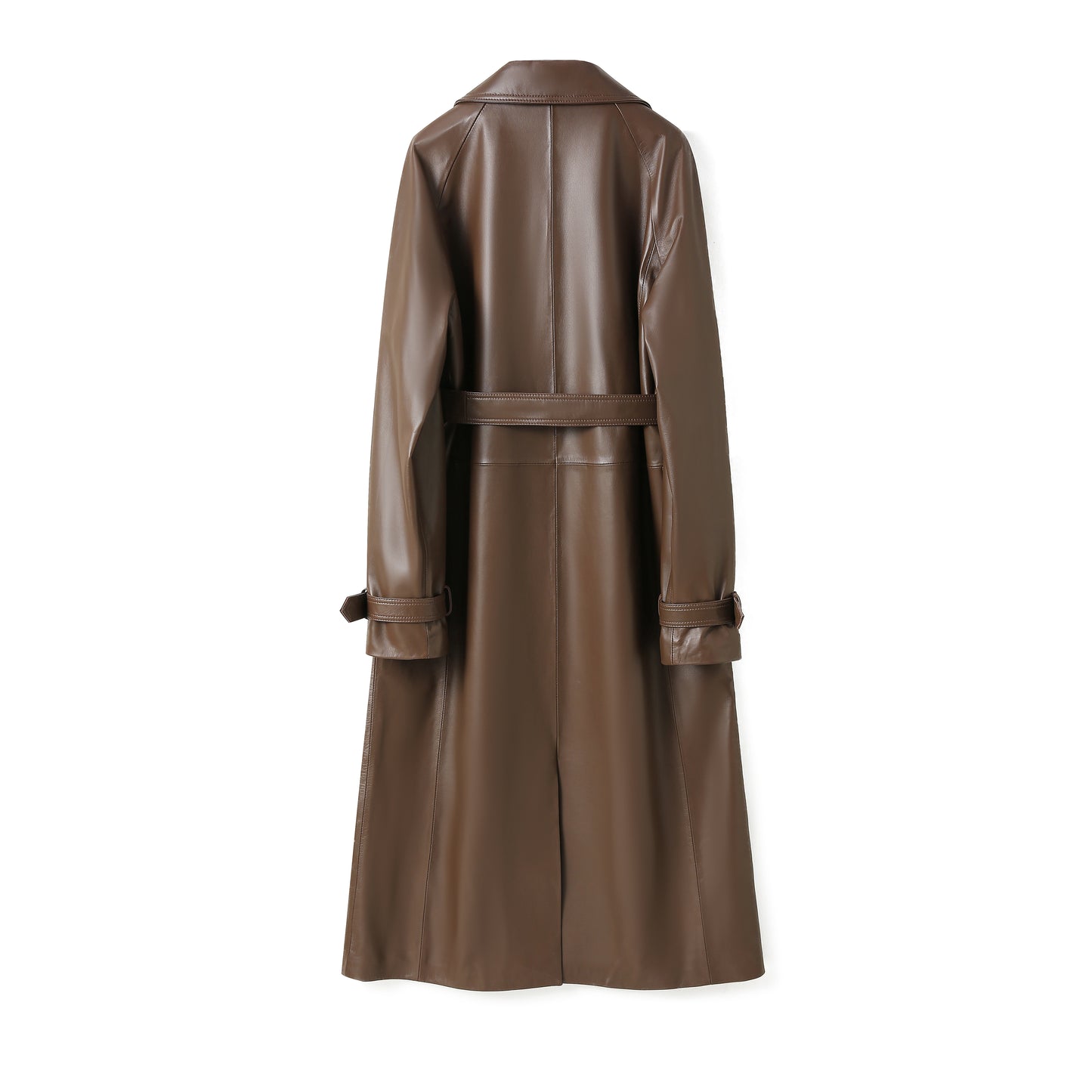SLIZ LEATHER COAT CHOCOLATE