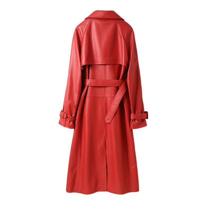 SLIZ LEATHER COAT CHERRY