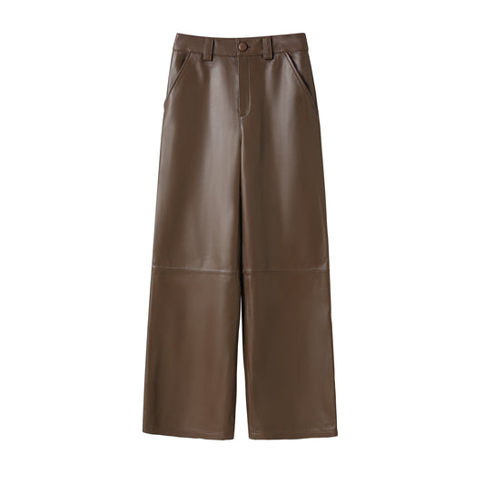 ALICE LEATHER PANT CHOCOLATE