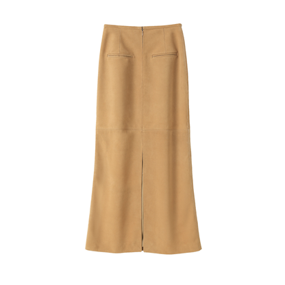 BARBARA LONG SUEDE SKIRT