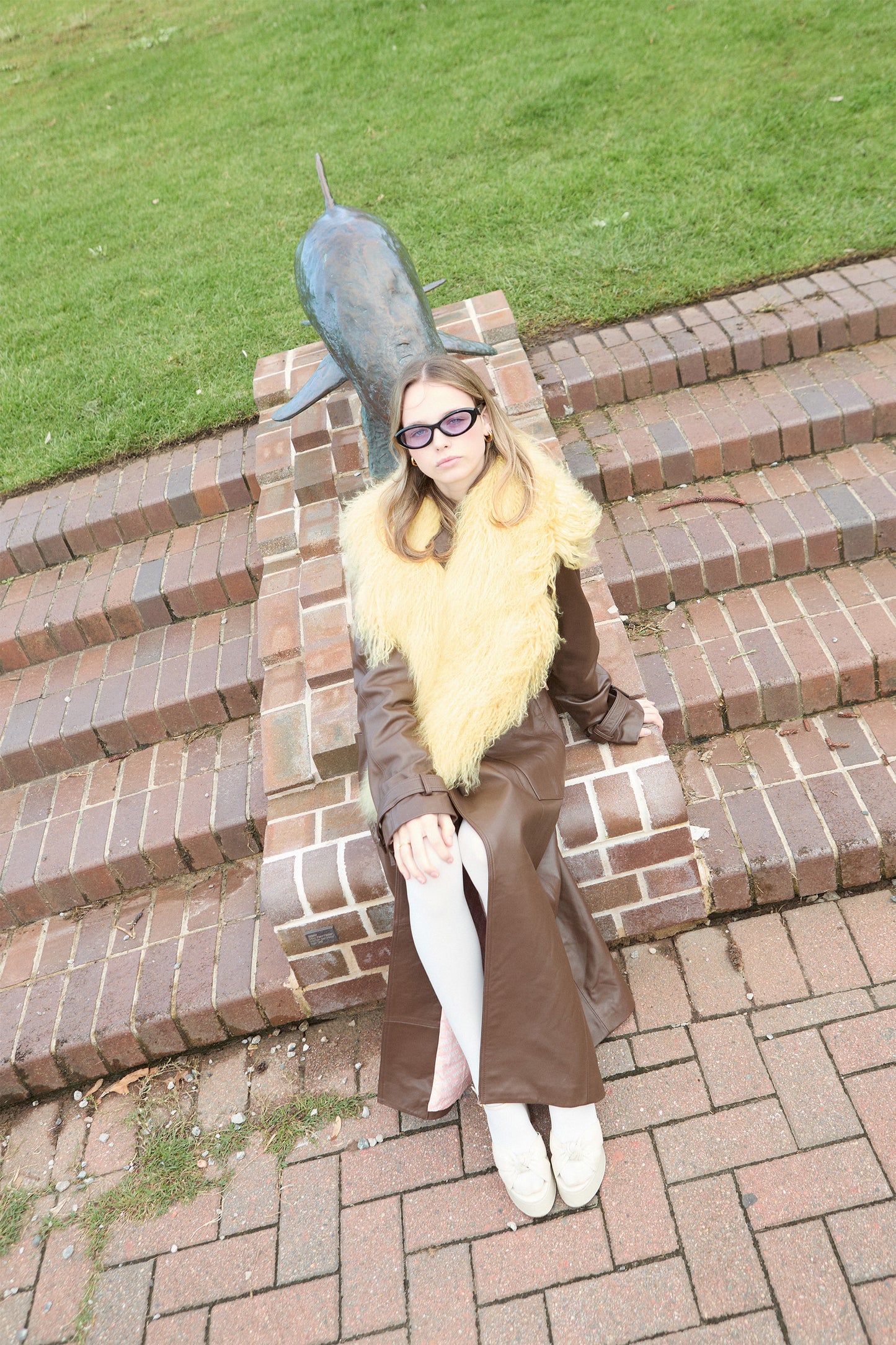SLIZ LEATHER COAT CHOCOLATE