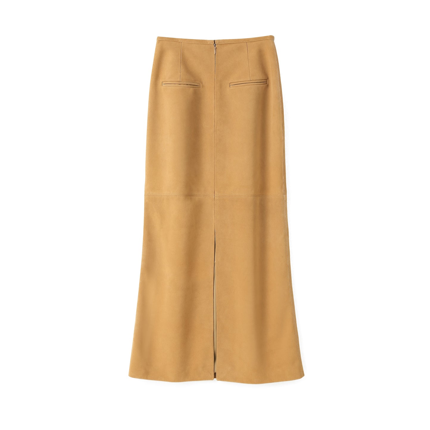 BARBARA LONG SUEDE SKIRT CAMEL