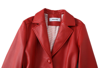 BETTY LEATHER JACKET CHERRY