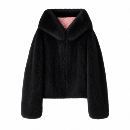 FOXY FAUX FUR BLACK