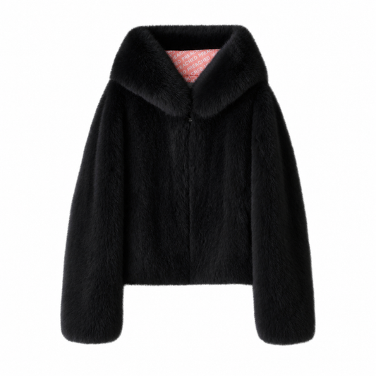 FOXY FAUX FUR BLACK