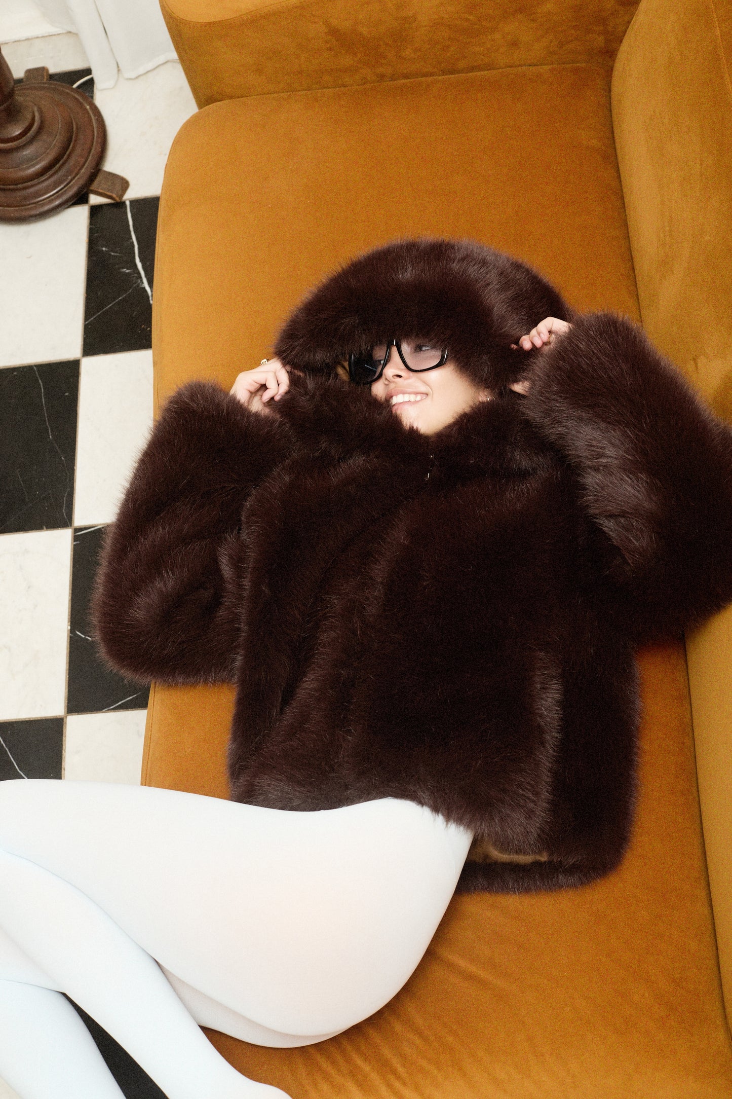 FOXY FAUX FUR CHOCOLATE