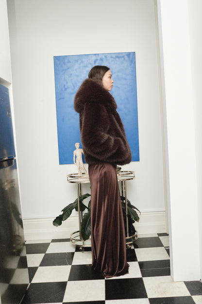 FOXY FAUX FUR CHOCOLATE