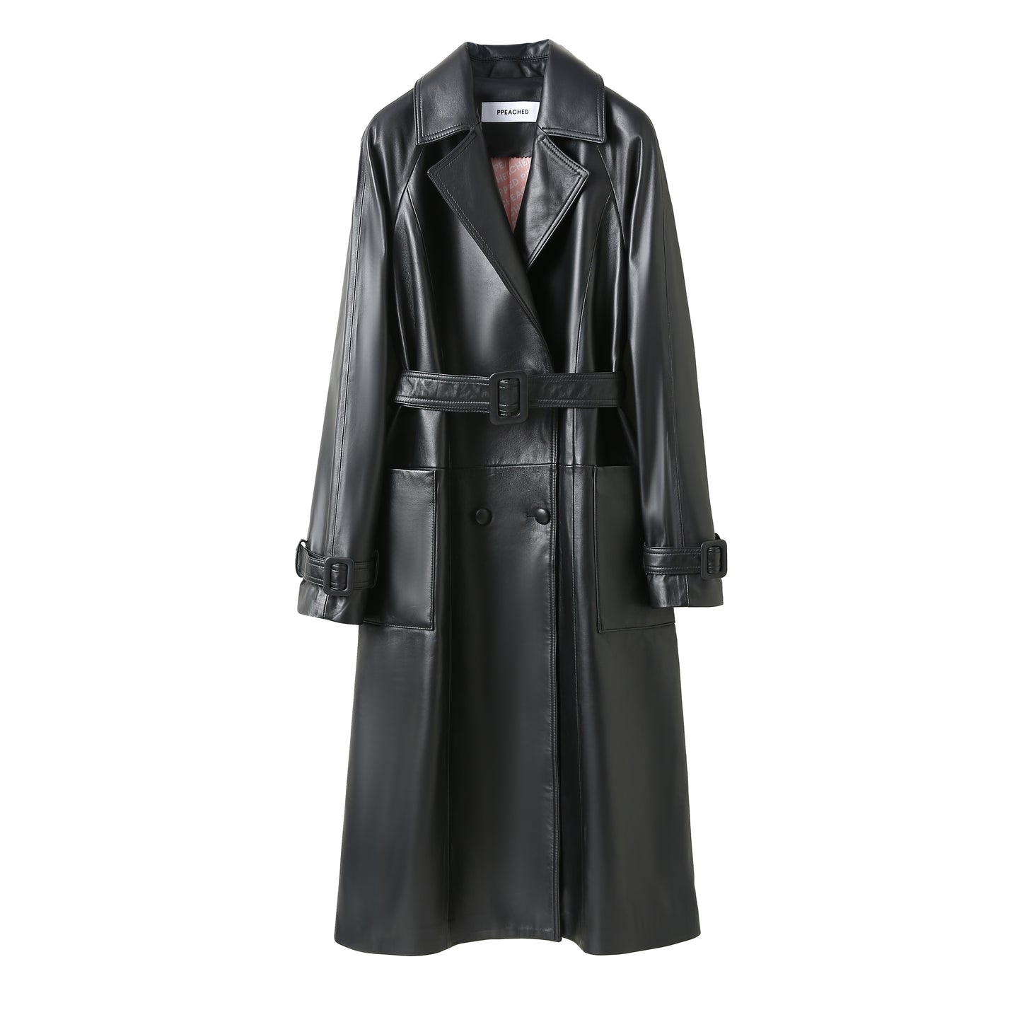 SLIZ LEATHER COAT BLACK